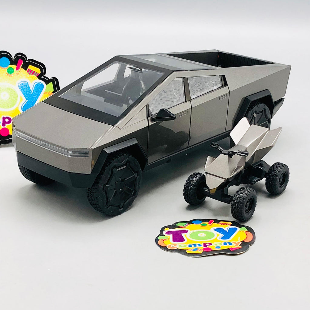 ABS Inertial Tesla With Quad Bike Model Car - 1Pc