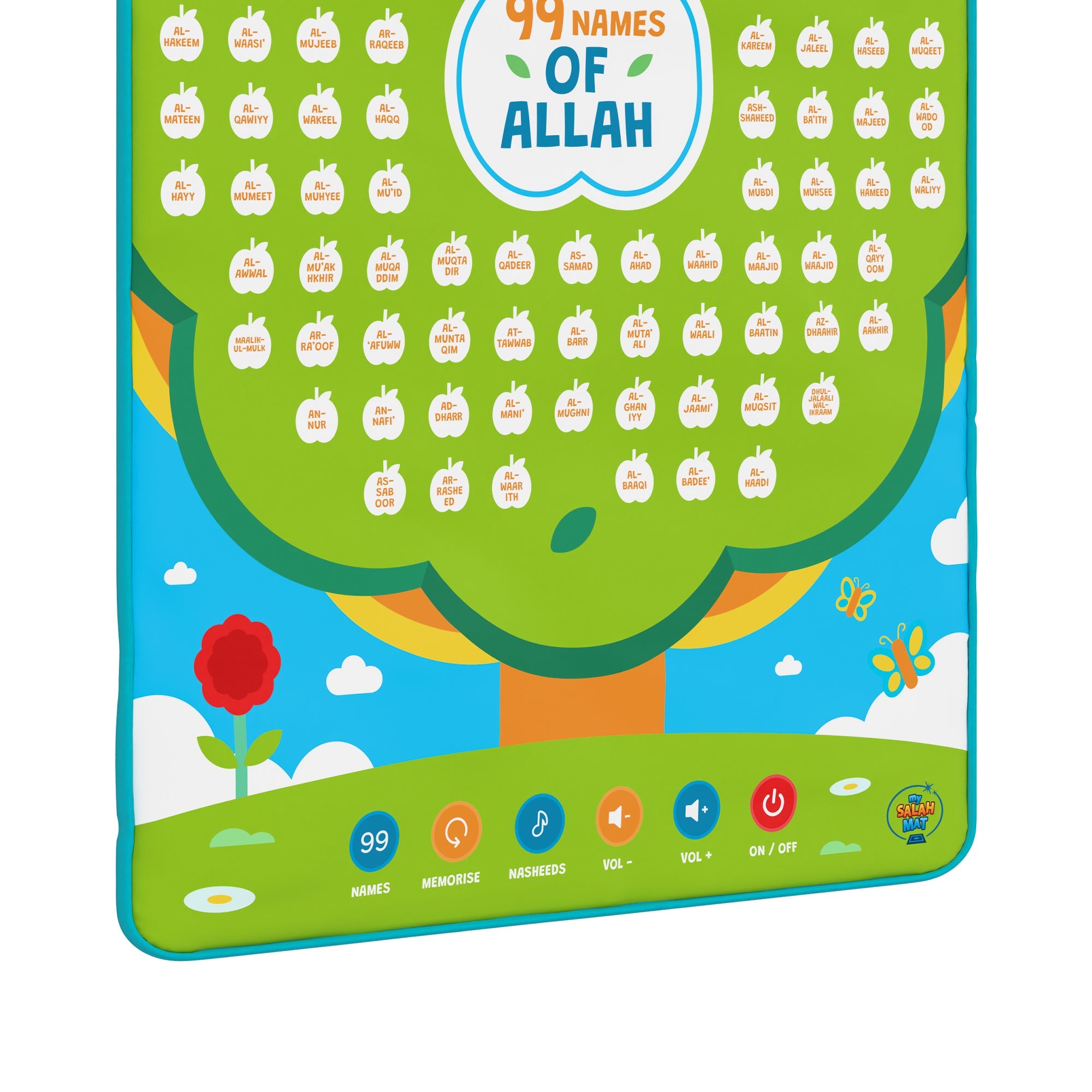 99 Names of Allah Interactive Audio Mat & Wall Art | Reflect On Their Meaning and Benefits