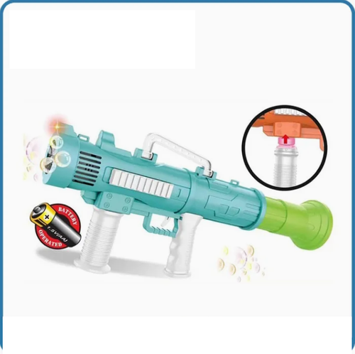 10 Holes Battery Operated Colorful Bubble Storm Gun