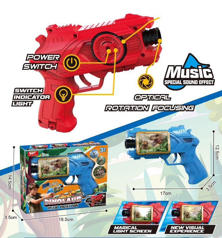 Battery Operated Mini Dinosaur Projection Pistol