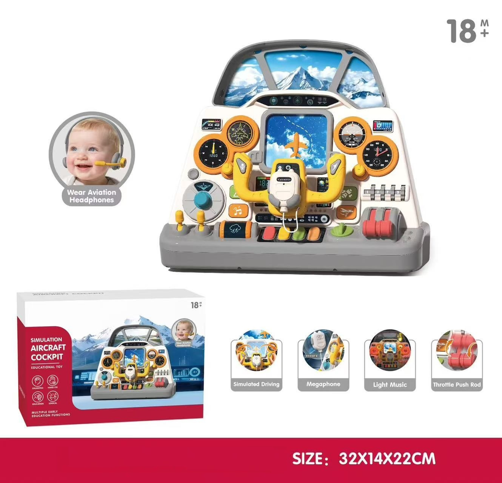 Battery Operated Simulation Aircraft Cockpit Game
