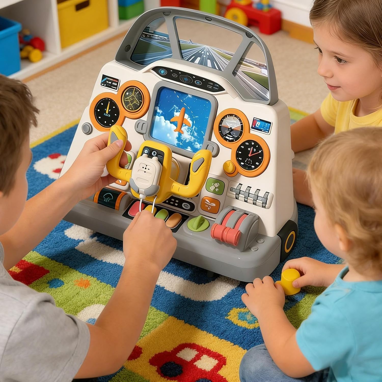 Battery Operated Simulation Aircraft Cockpit Game