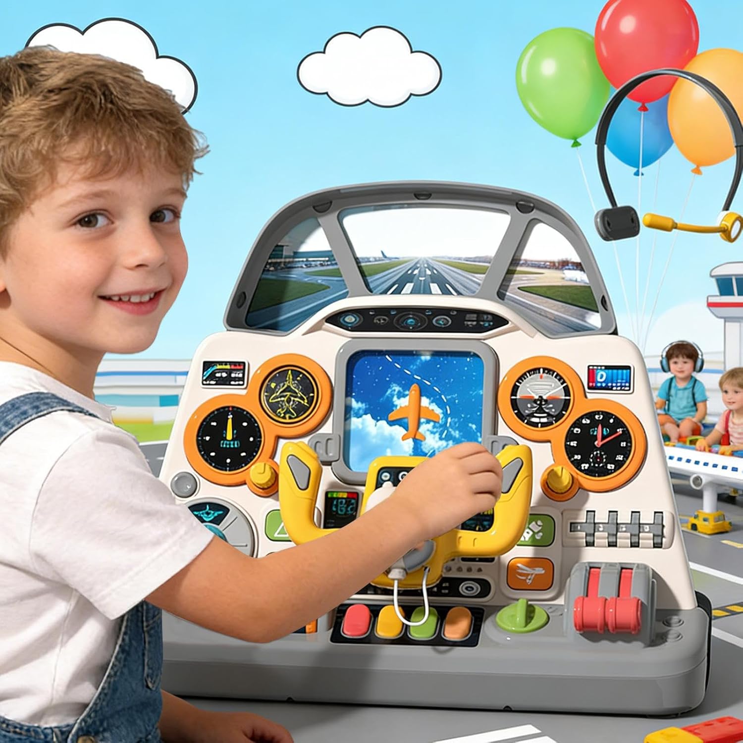 Battery Operated Simulation Aircraft Cockpit Game