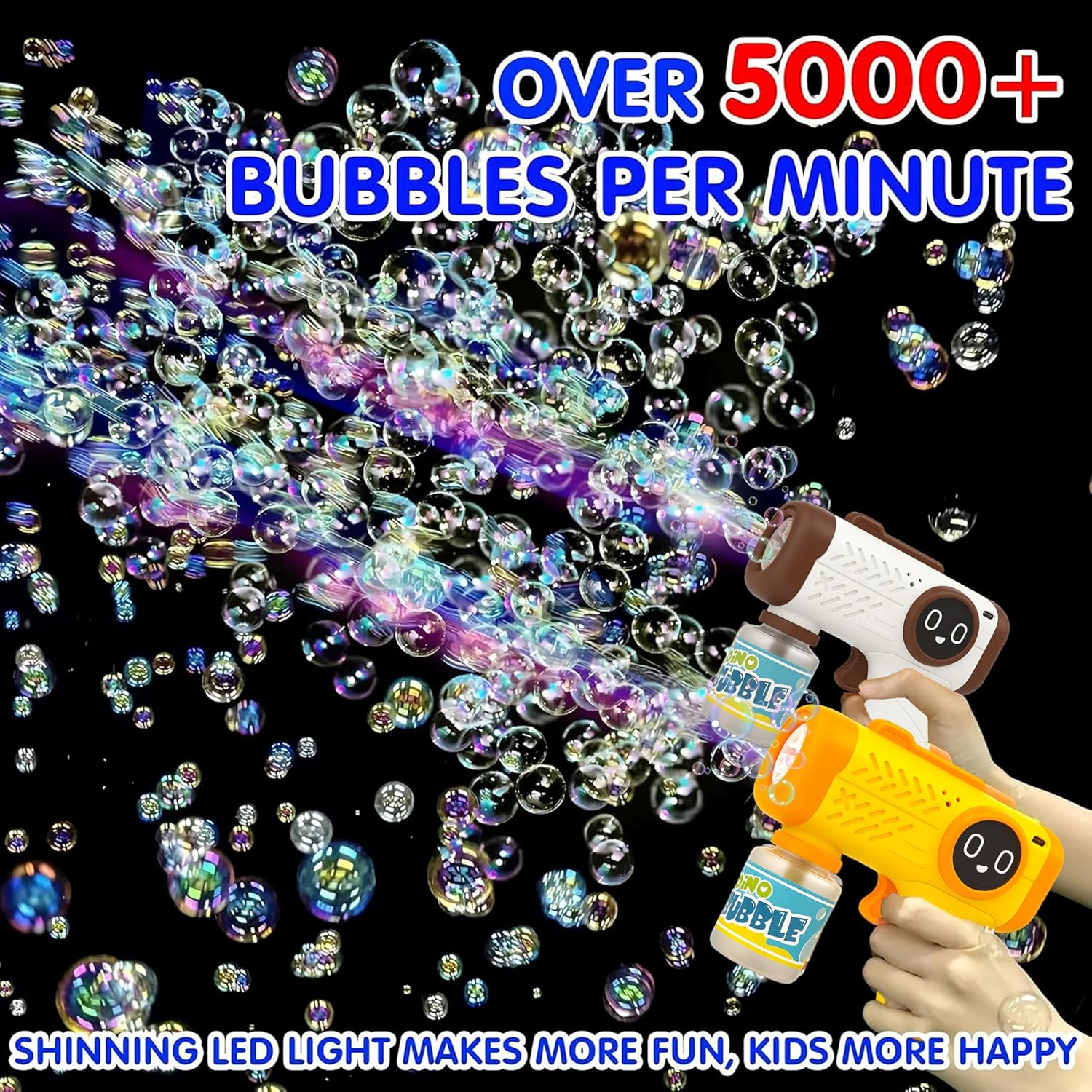 Electric Cute Mini Fun Colorful Bubble Gun