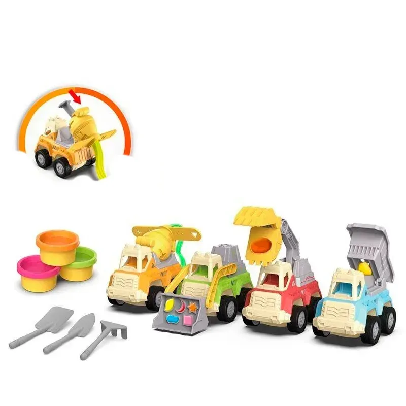 15Pcs DIY Truck Colored Play Dough Set