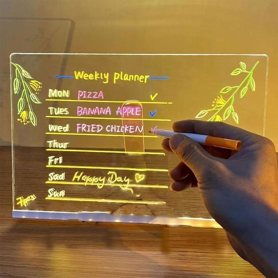 20cm DIY Writing Acrylic LED Lamp Tablet
