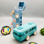 270gms 500ml Cute Bus Design Kids Water Bottle - Green/Blue