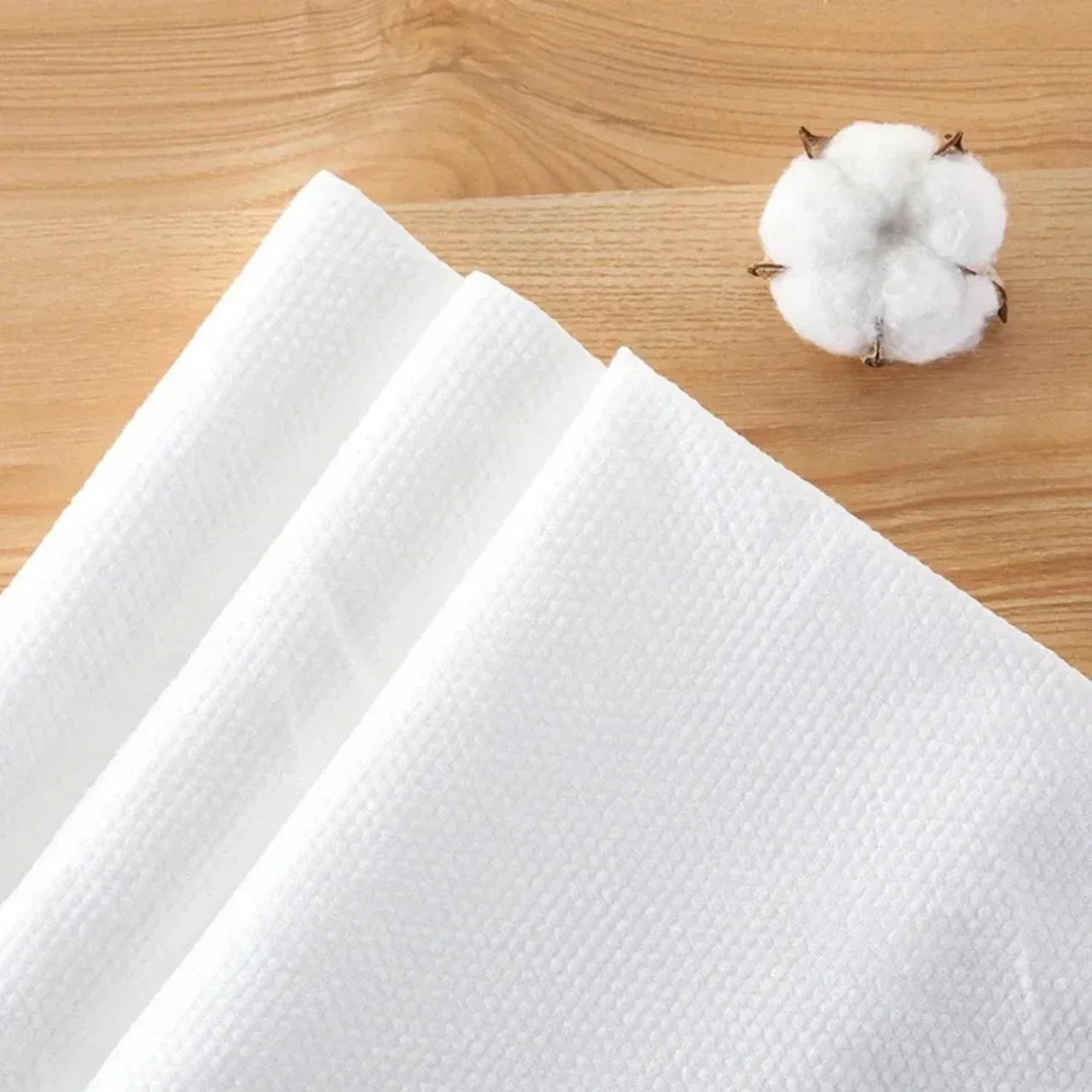 Disposable Cotton Compressed Bath Towel - Pack of 4