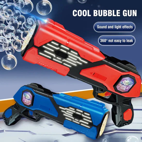Electric 12 Holes Space Colorful Bubble Gun