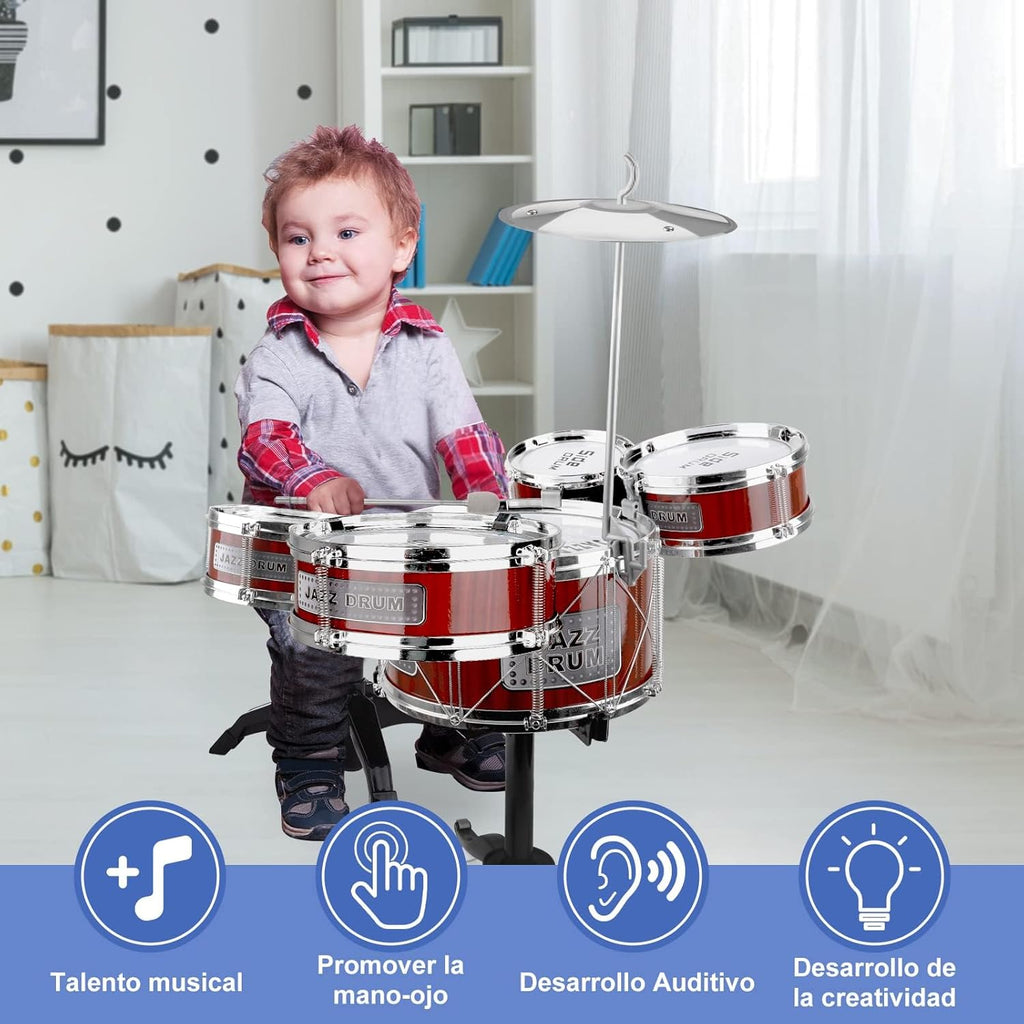 63cm Kids Music Jazz Drums With Instruments