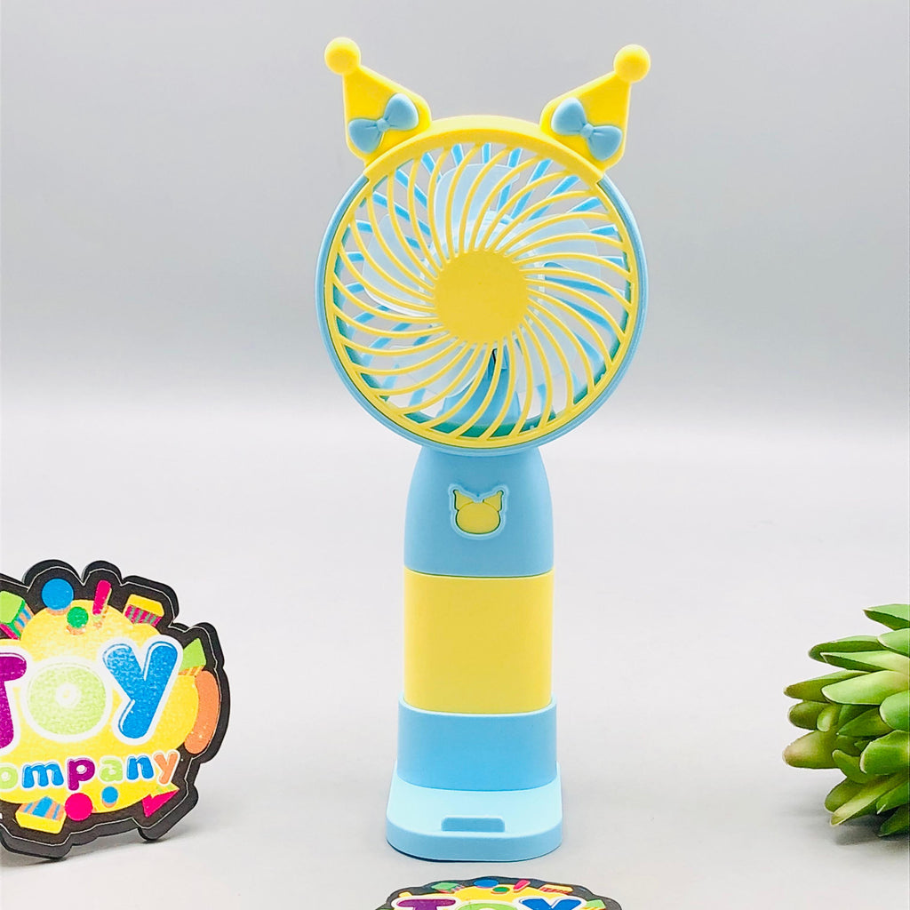 6.5" Rechargeable Kuromi Handheld & Tabletop Cooling Fan