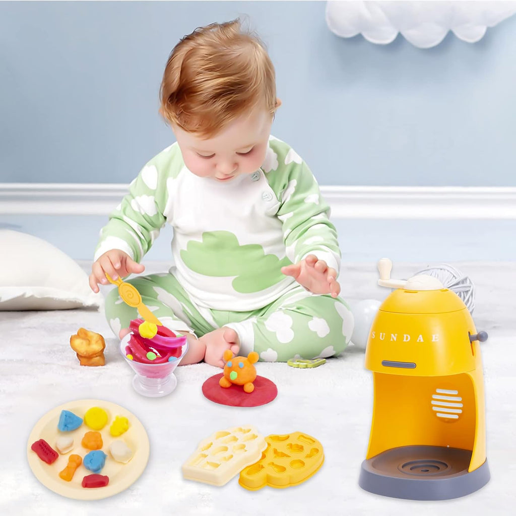 DIY Manual Colored Play Dough Ice Cream Machine