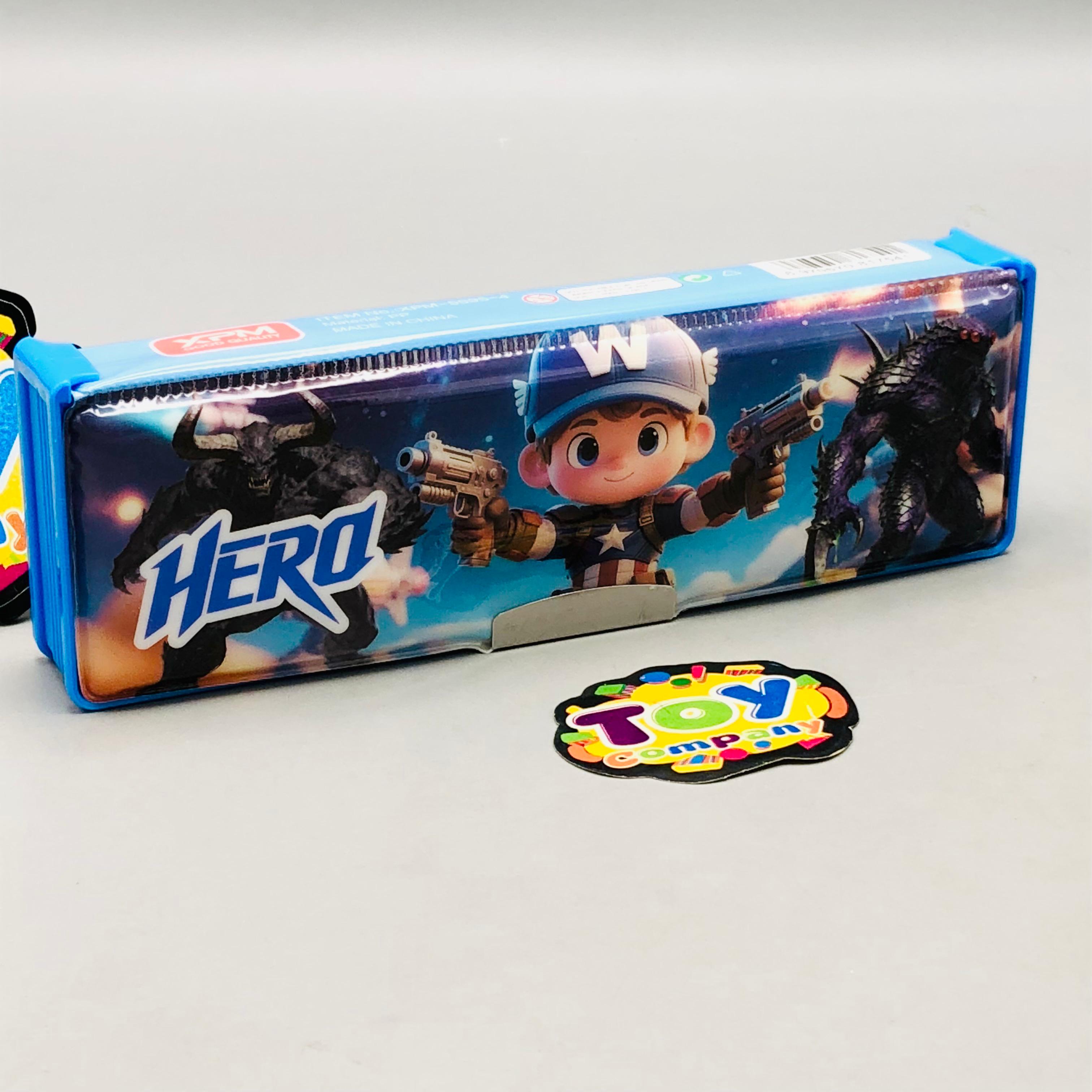 Mini Hero Themed Double-Sided Geometry Box - Blue