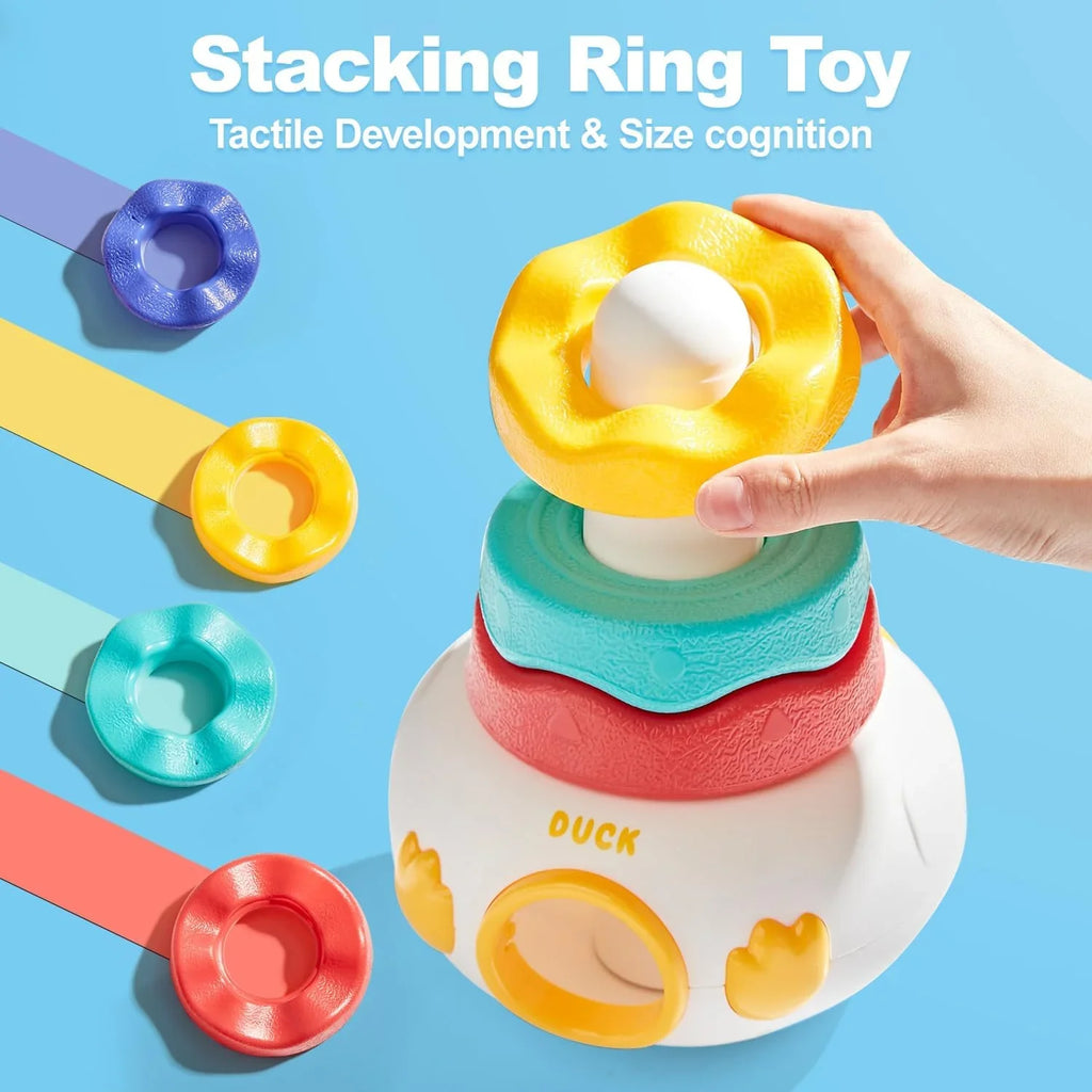 Montessori Duck Tumbler Stacker & Egg Pairing Toy