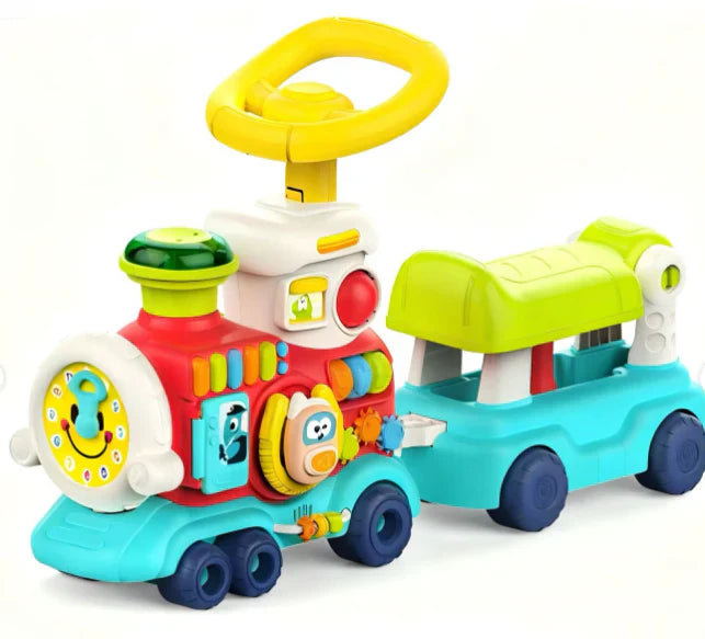 Huanger Multi-functional Baby Musical Train & Walker With Smoke