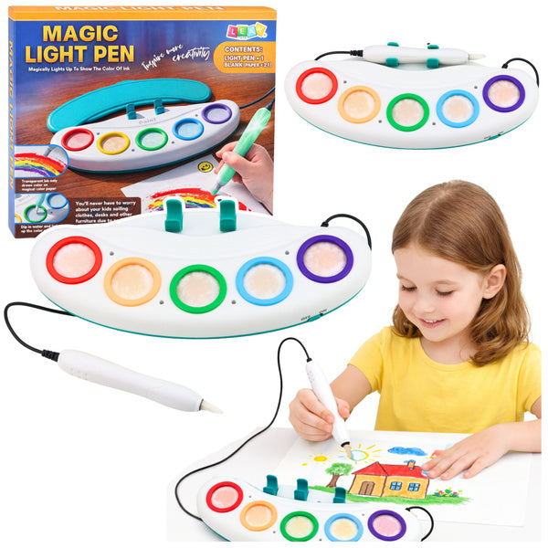 27Pcs Toddlers Magical Painting Set With Light-up Brush