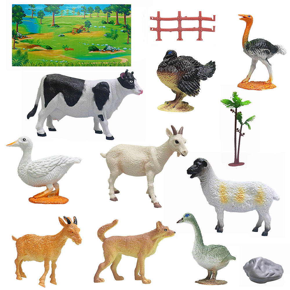 21Pcs Kids Premium Farm Animals With Storage Box