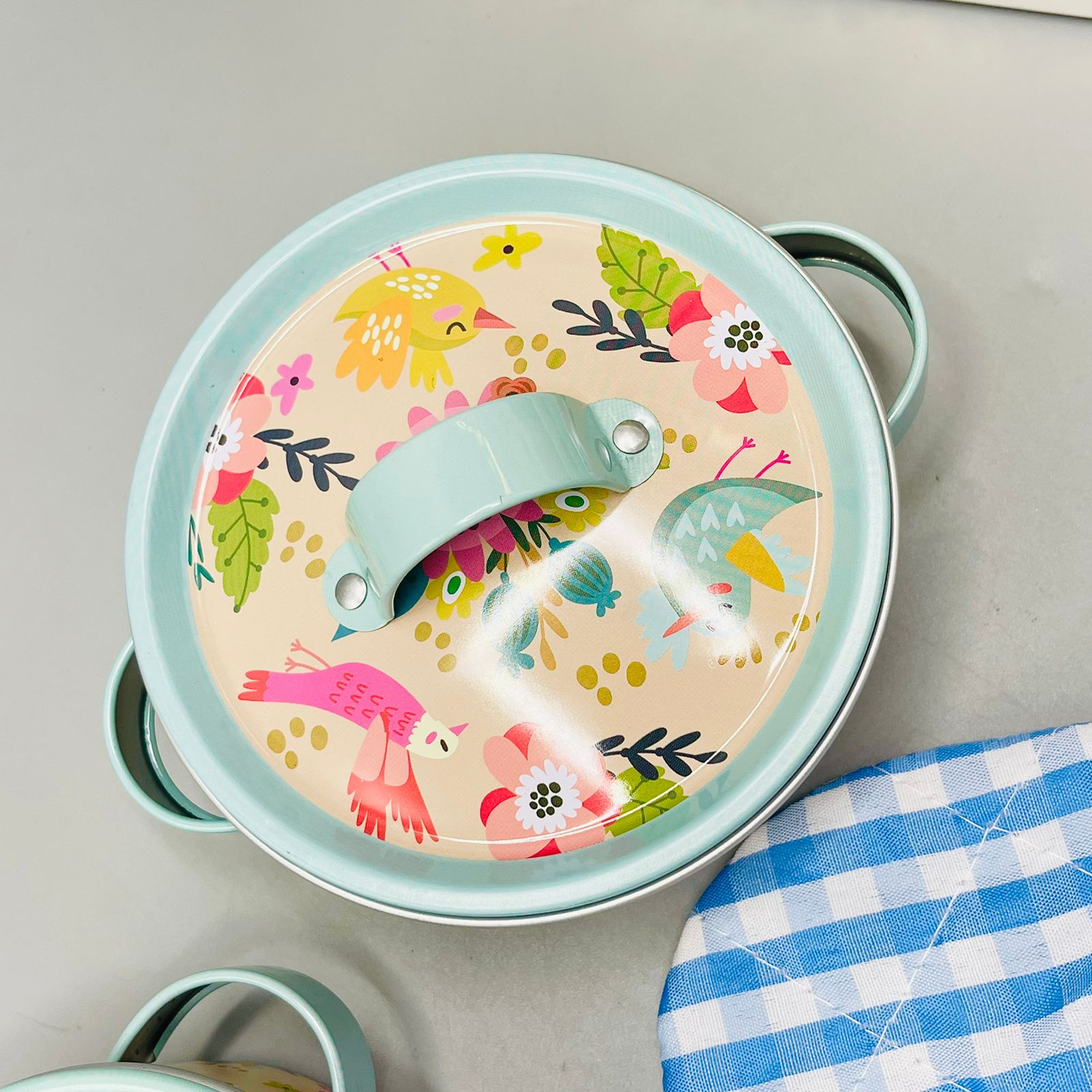 10Pcs Kids Premium Tinplate Cooking Set
