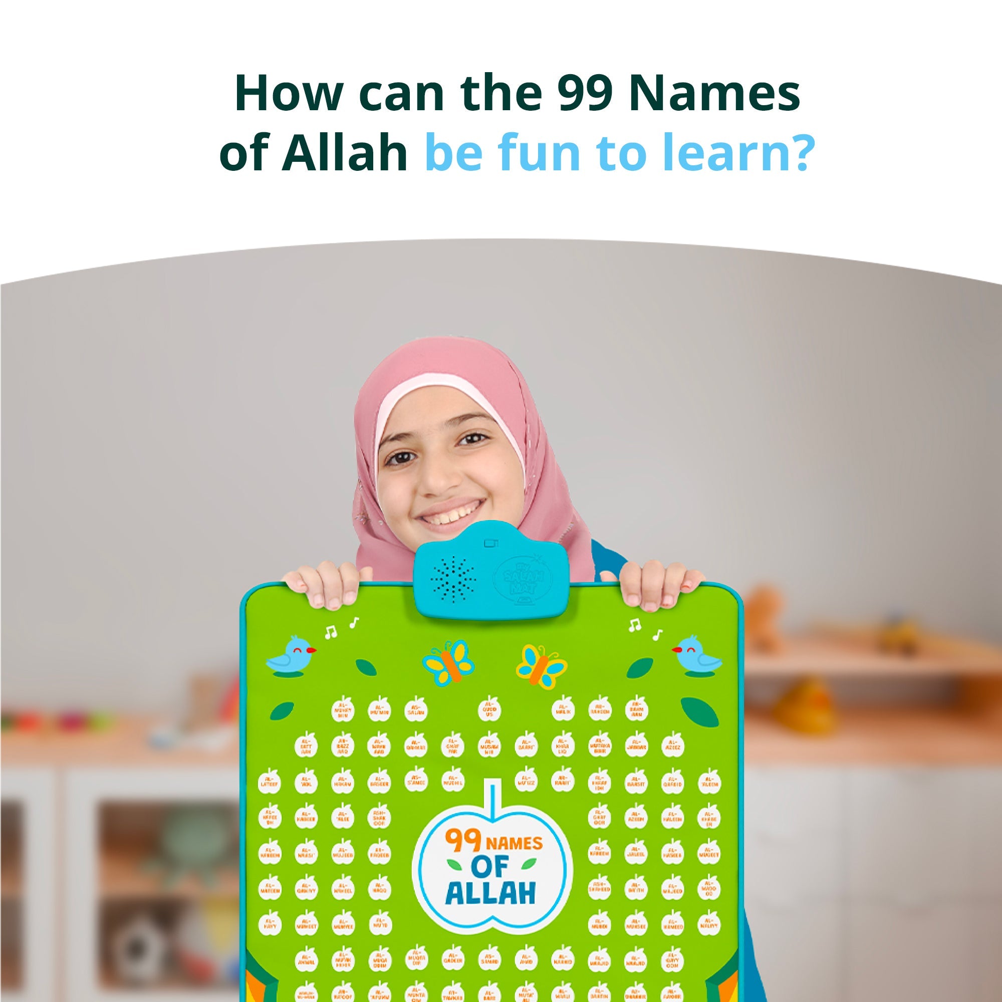 99 Names of Allah Interactive Audio Mat & Wall Art | Reflect On Their Meaning and Benefits