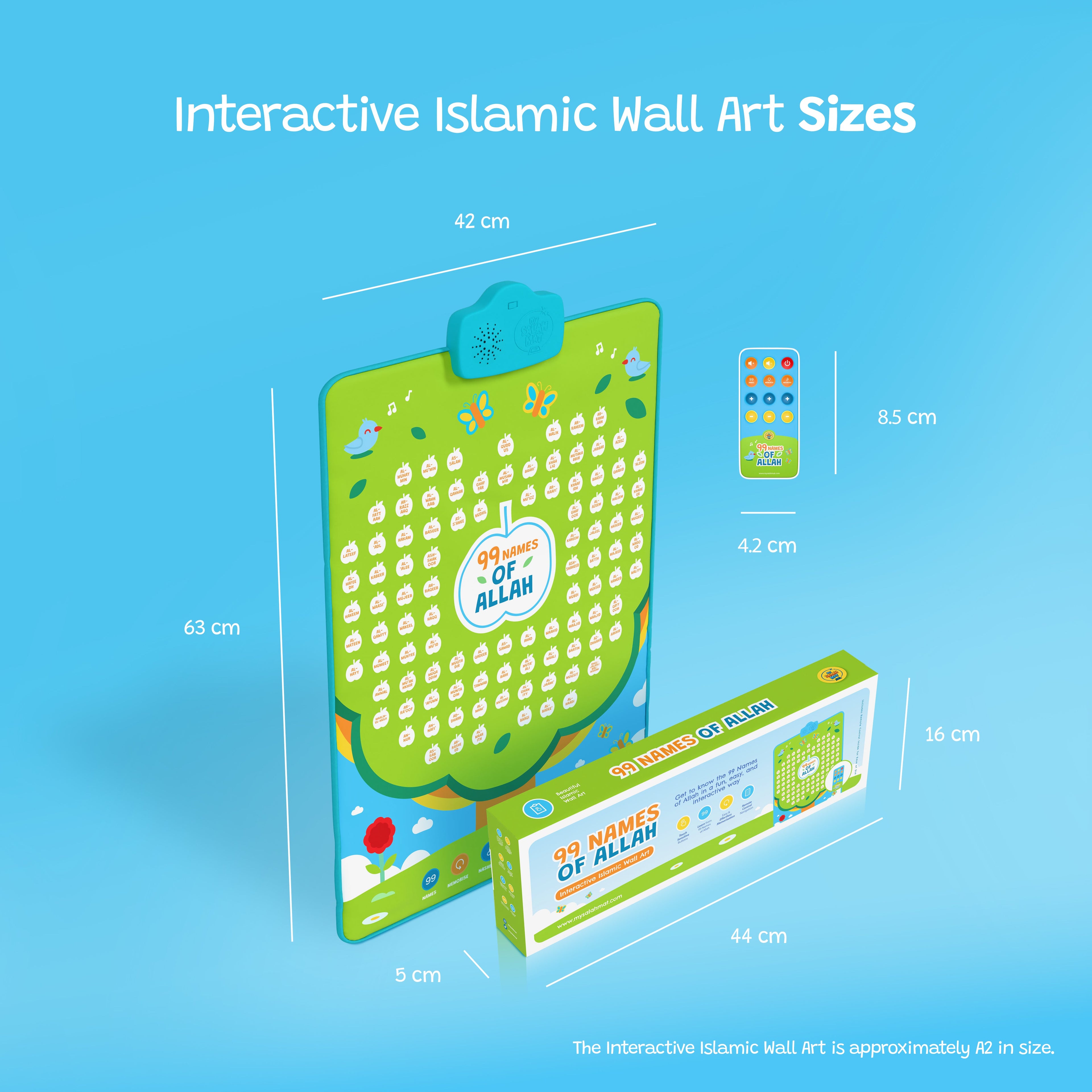 99 Names of Allah Interactive Audio Mat & Wall Art | Reflect On Their Meaning and Benefits