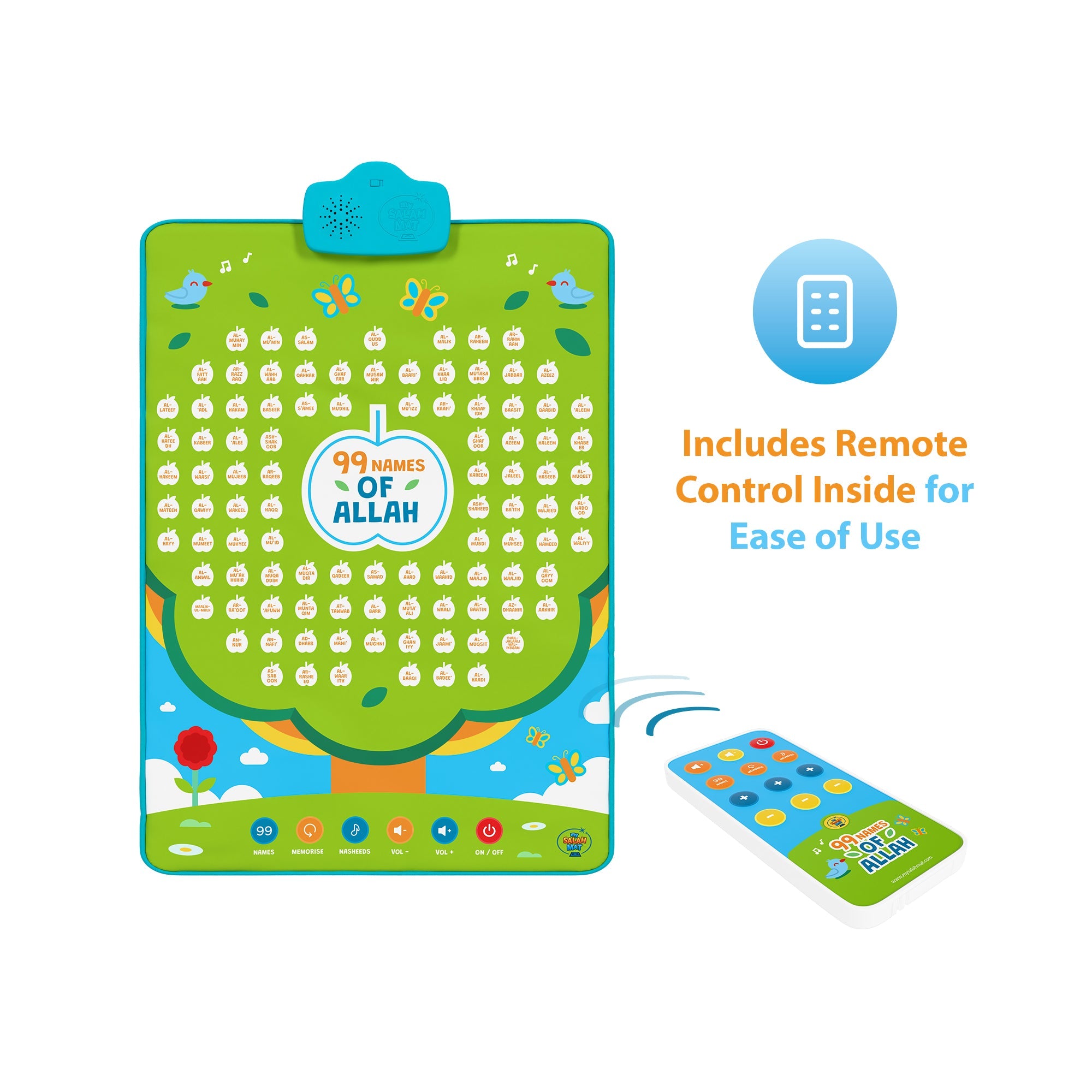 99 Names of Allah Interactive Audio Mat & Wall Art | Reflect On Their Meaning and Benefits