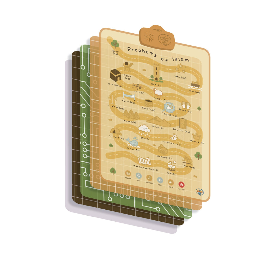 Prophets of Islam Interactive Audio Mat & Wall Art | Learn About the 25 Prophets Stories