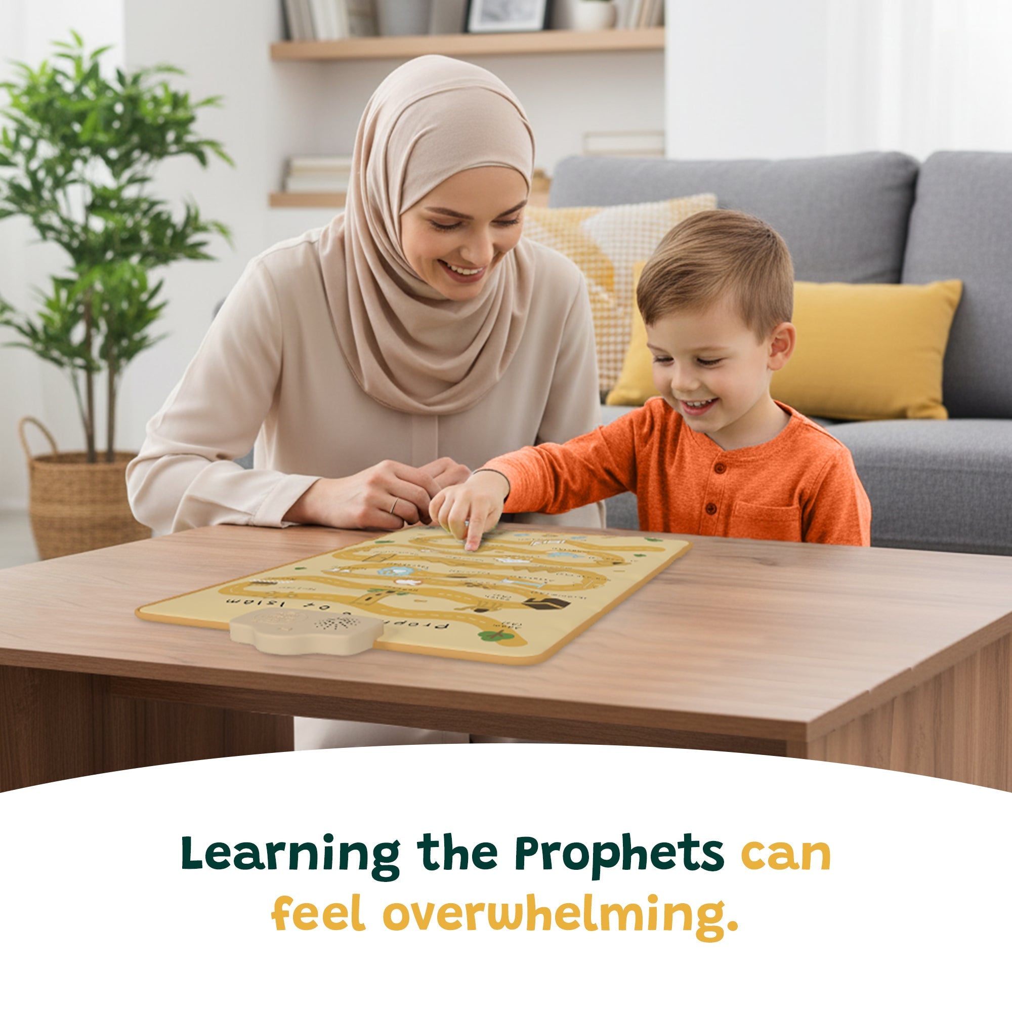 Prophets of Islam Interactive Audio Mat & Wall Art | Learn About the 25 Prophets Stories