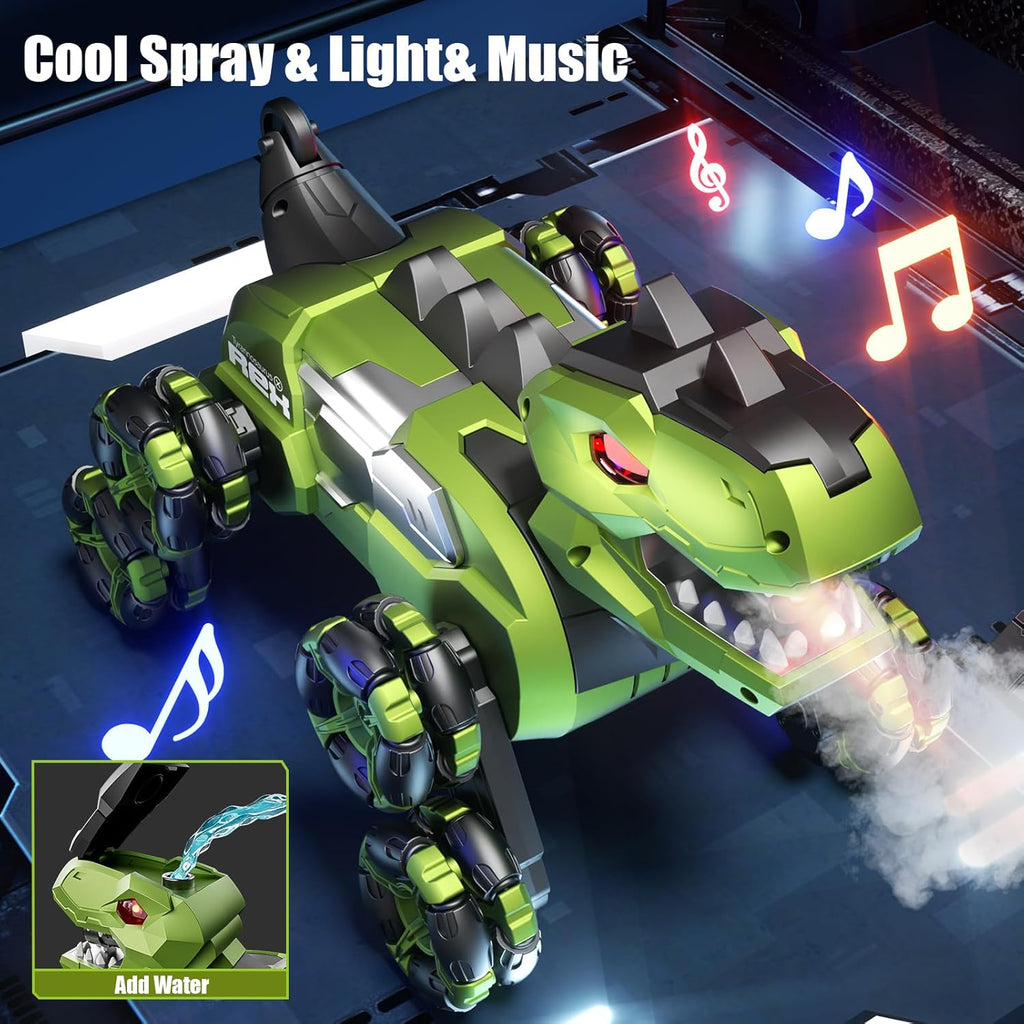 Remote & Gesture Control 8 Wheels Stunt Spray Dinosaur