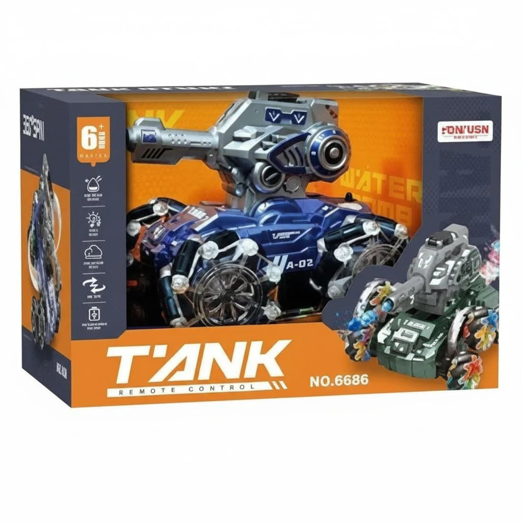 Remote Control Gel Blaster Shooting Tank With Smoke