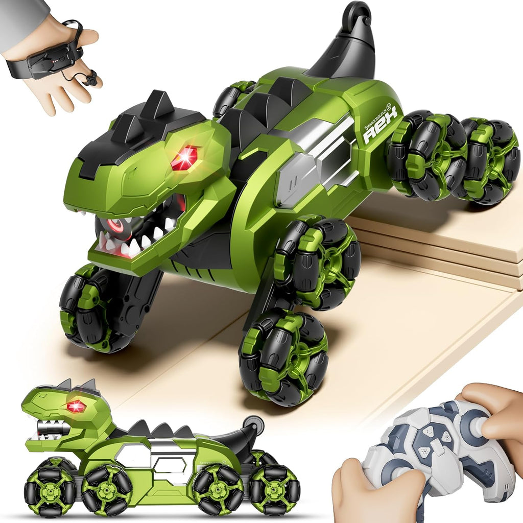 Remote & Gesture Control 8 Wheels Stunt Spray Dinosaur