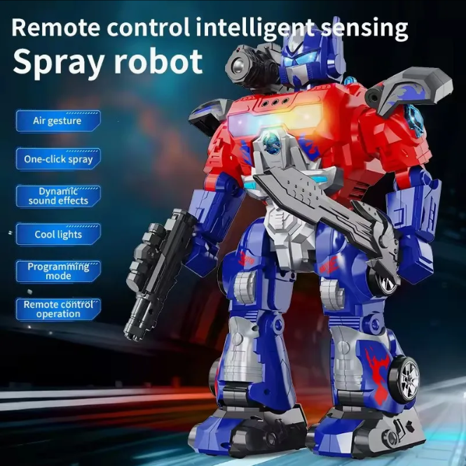 Remote & Induction Control Mecha Robot With Smoke