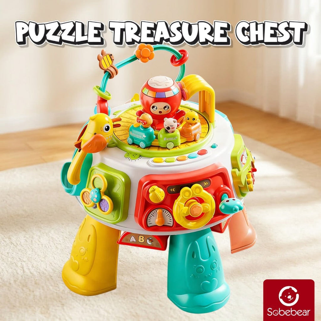 Sobebear Toddlers Puzzle Treasure Chest Game Table