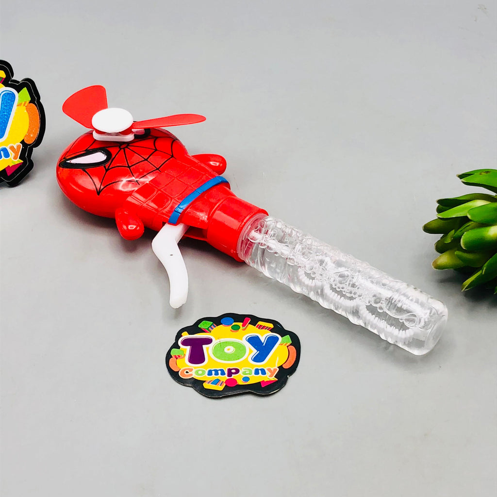 Spiderman Hand Press Fan & Bubble Stick - 1Pc