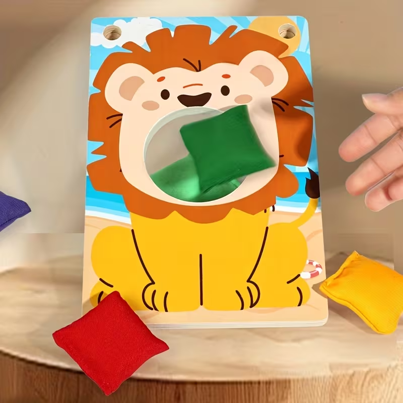 Wooden 2in1 Ring Toss & Sand Bag Throwing Game Board