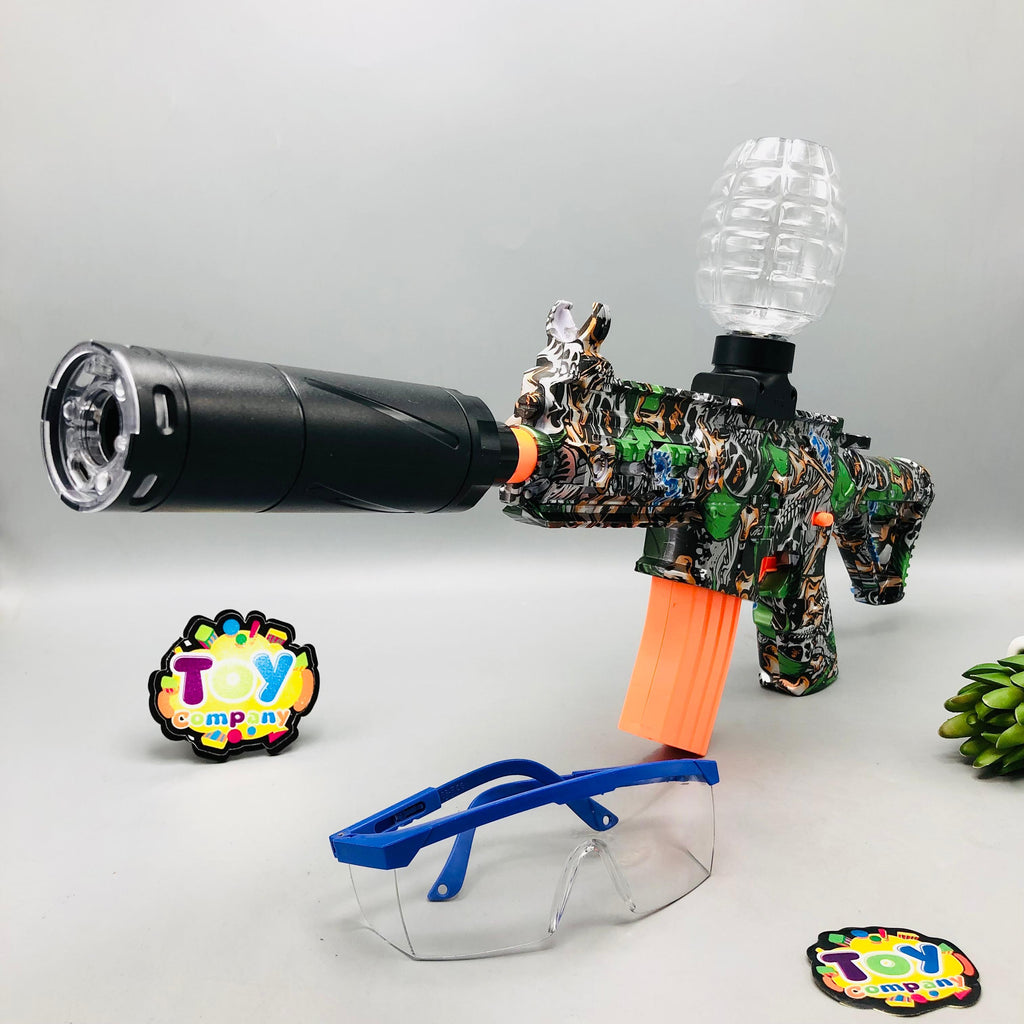 Electric M416 Gel Blaster Shooting Gun With Lights Muffler