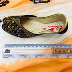 Hand-Made Multani Khussa For Girls - Multi Black