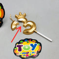 Number 3 Crown Designed Birthday Candle - Major Fault