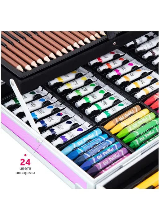 145Pcs Premium Kuromi Themed Kids Painting Kit Briefcase