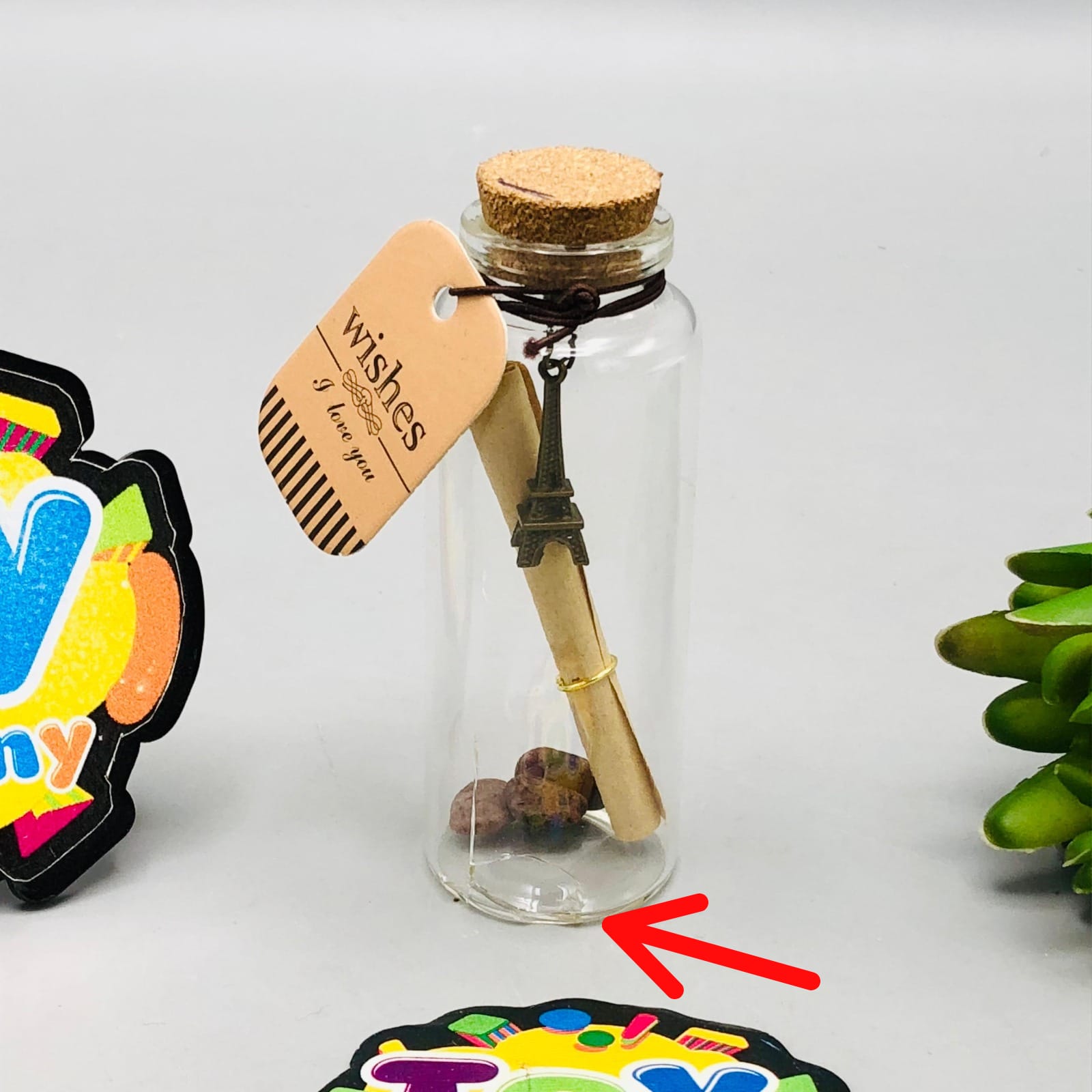 1Pc Mini Glass Wishing Bottle - Major Fault