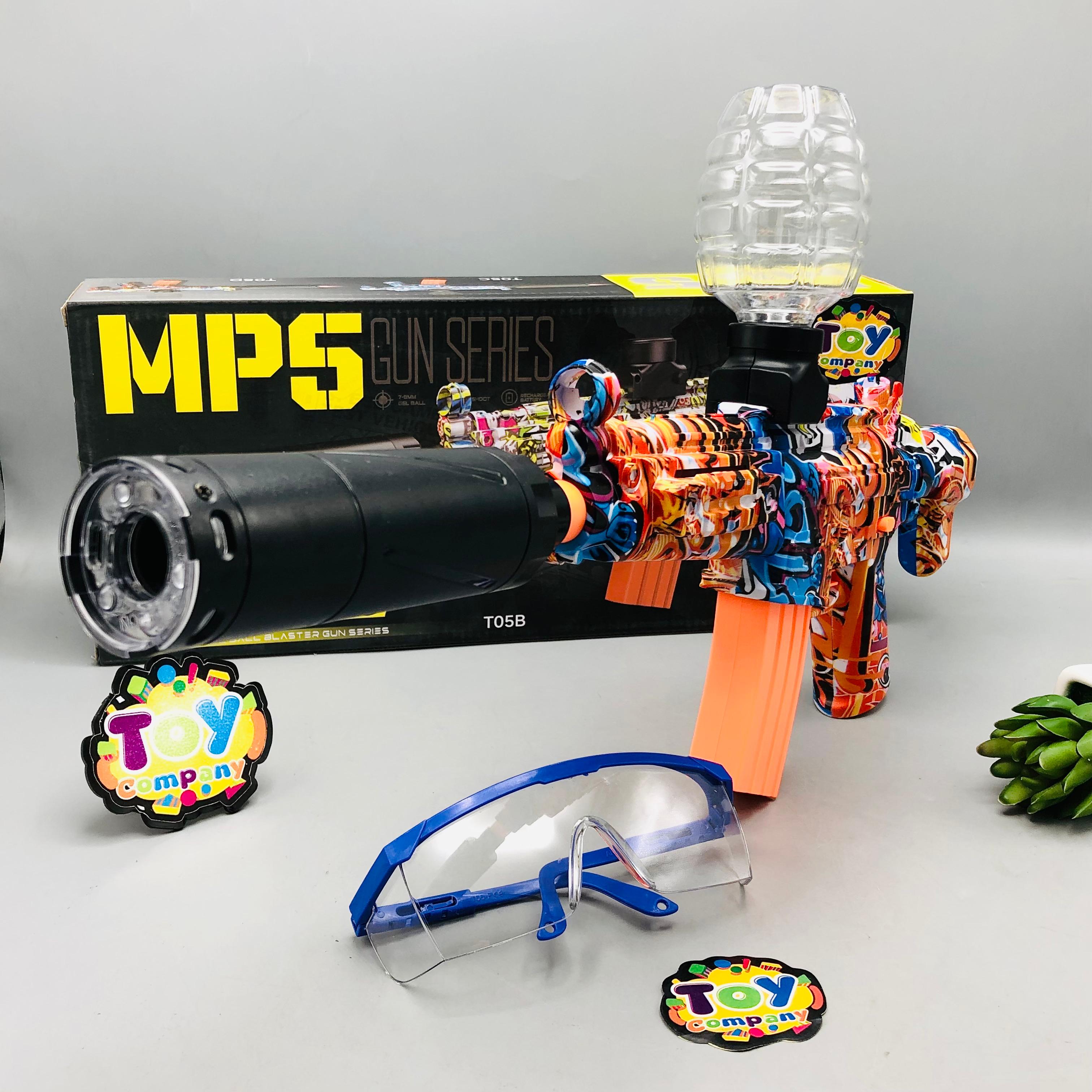 Electric MP5 Gel Blaster Shooting Gun With Lights Muffler