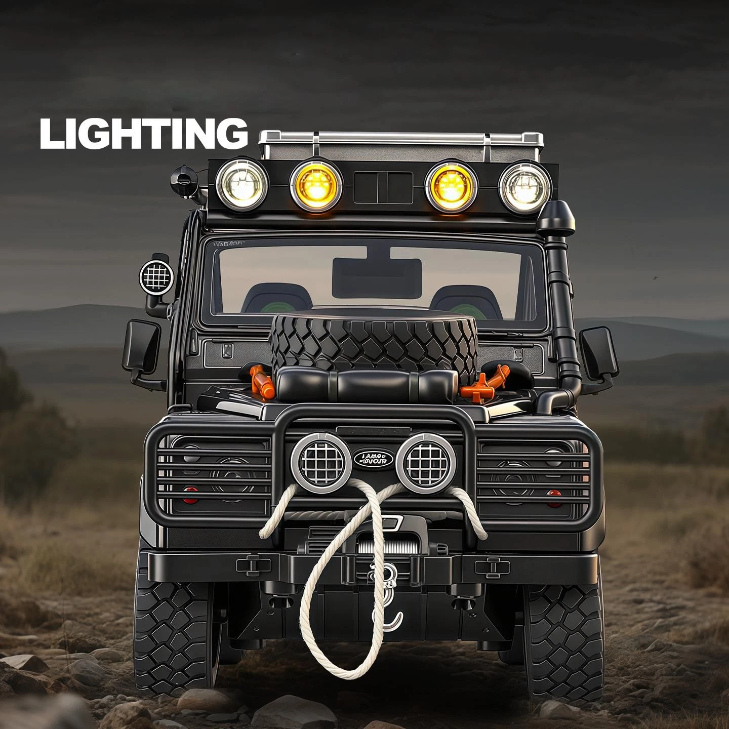 1:24 Diecast Land Rover Defender 110 Off-Road Model