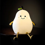 Rechargeable & Touchable Cute Pear Shape Silicon Table Lamp