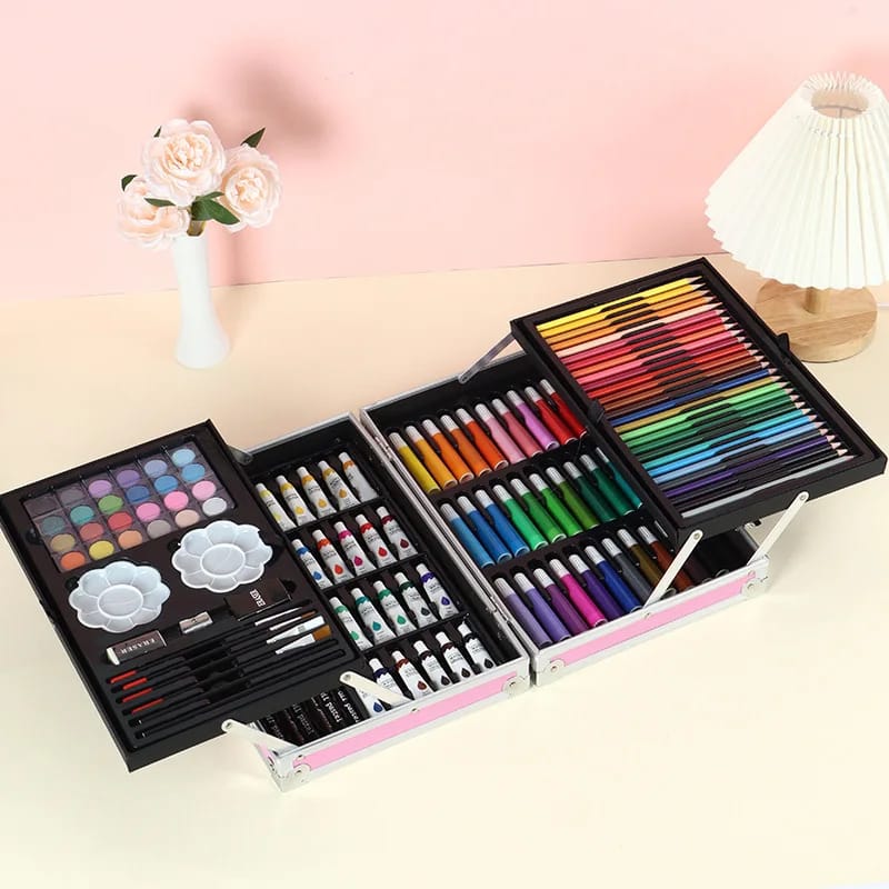 145Pcs Premium Unicorn Themed Kids Painting Kit Briefcase