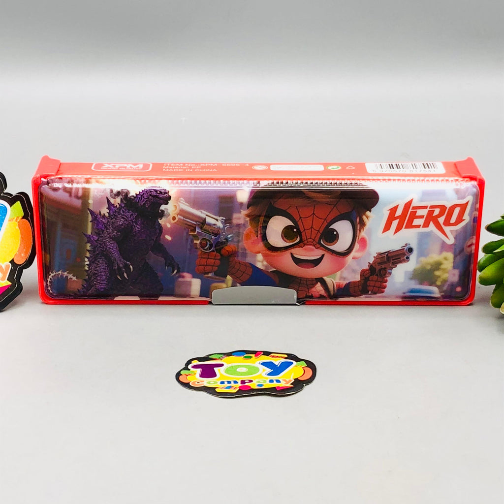 Mini Hero Themed Double-Sided Geometry Box - Red